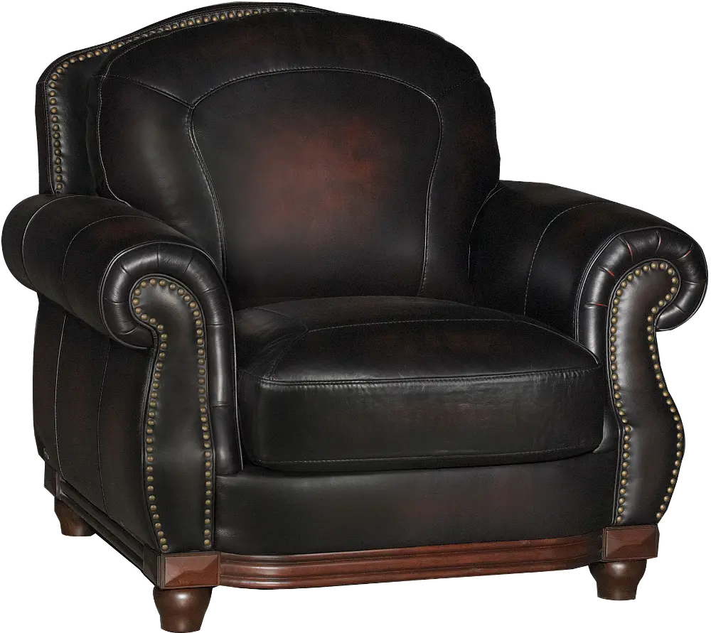 Traditional Burgundy Leather Chair - Heritage-1