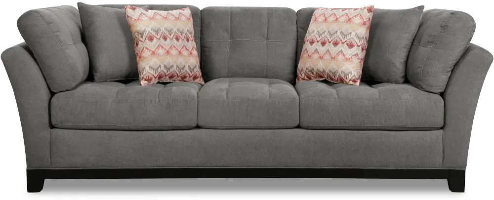 Casual Contemporary Charcoal Gray Sofa - Loxley-1
