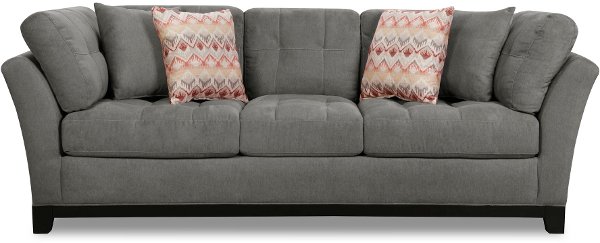 Couches And Sofas For Rc Willey Furniture Casual Contemporary Charcoal Gray Sofa Loxley