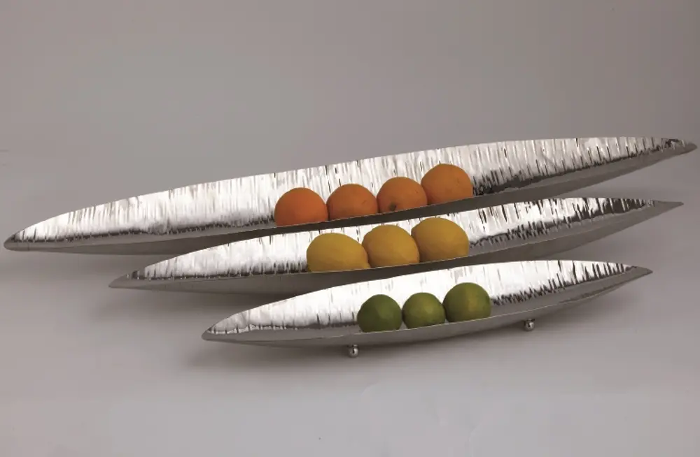 20 Inch Polished Stainless Steel Canoe Platter-1