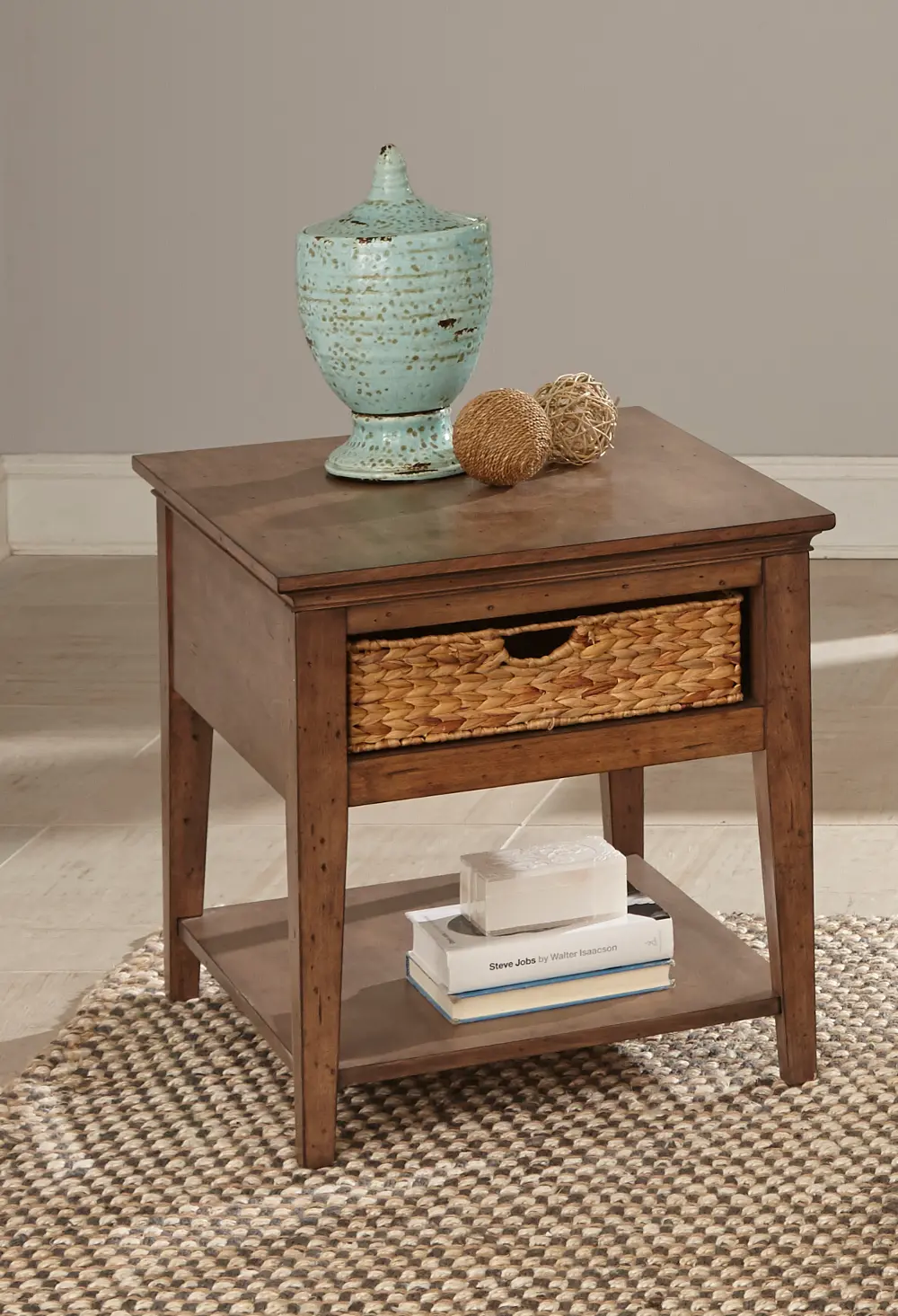 Modern Sunset Brown End Table - Cove Creek-1