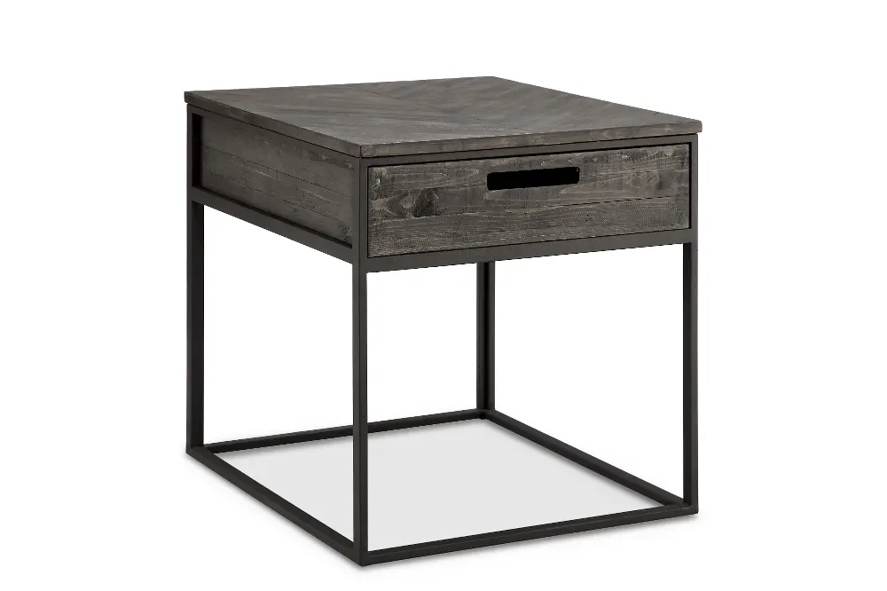 Weathered Charcoal Claremont Rectangle End Table-1