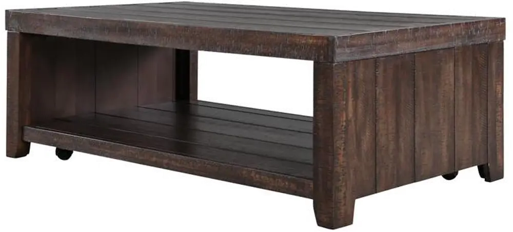 Caitlyn Rustic Distressed Coffee Table-1