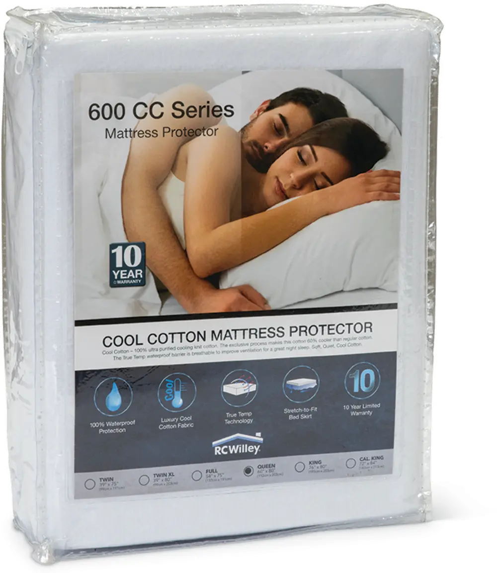 CoolCotton Twin Mattress Pad and 10-Year Limited Protection Plan - 600 CC Series-1