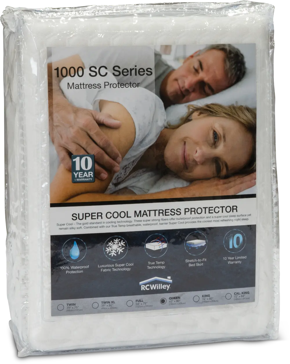 SuperCool Queen Mattress Pad and 10-Year Limited Protection Plan - 1000 SC-1