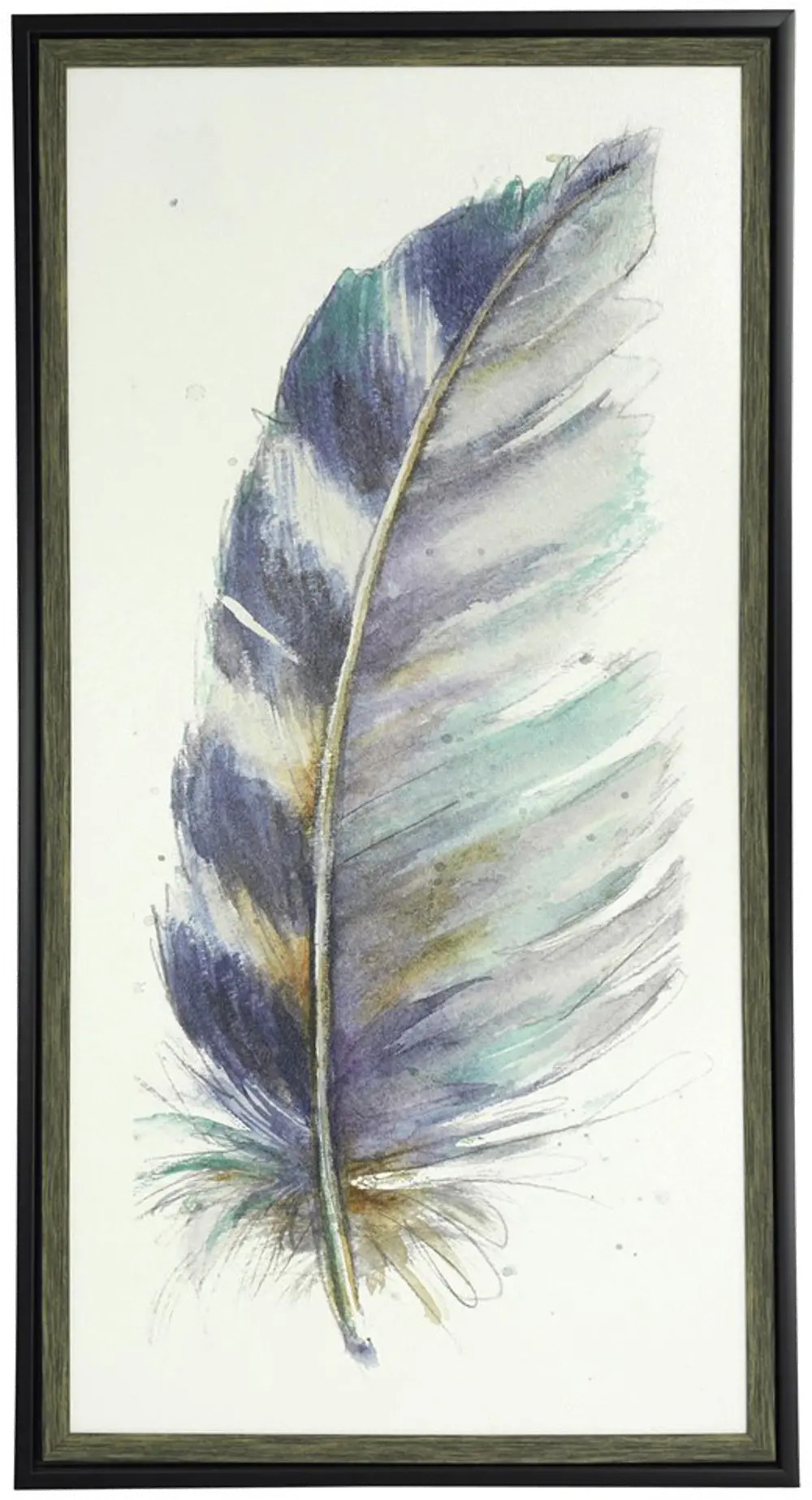 Water Color V Feather Wall Art-1