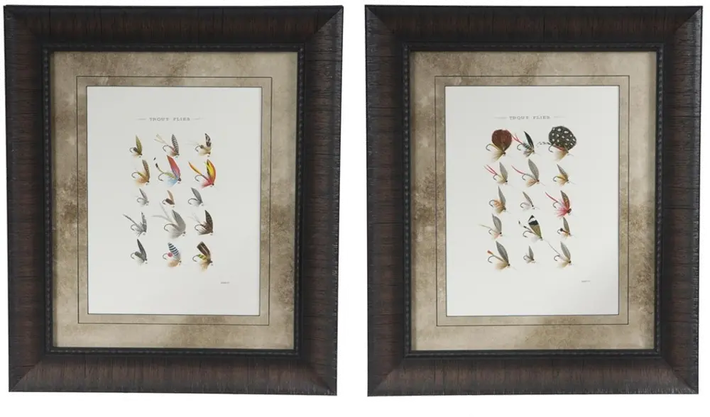 Assorted Trout Flies Framed Wall Art-1