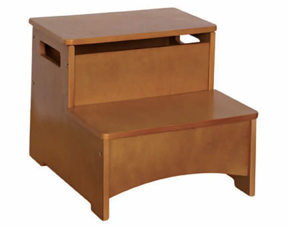 Brown Storage Step Stool - Classic Mission-1