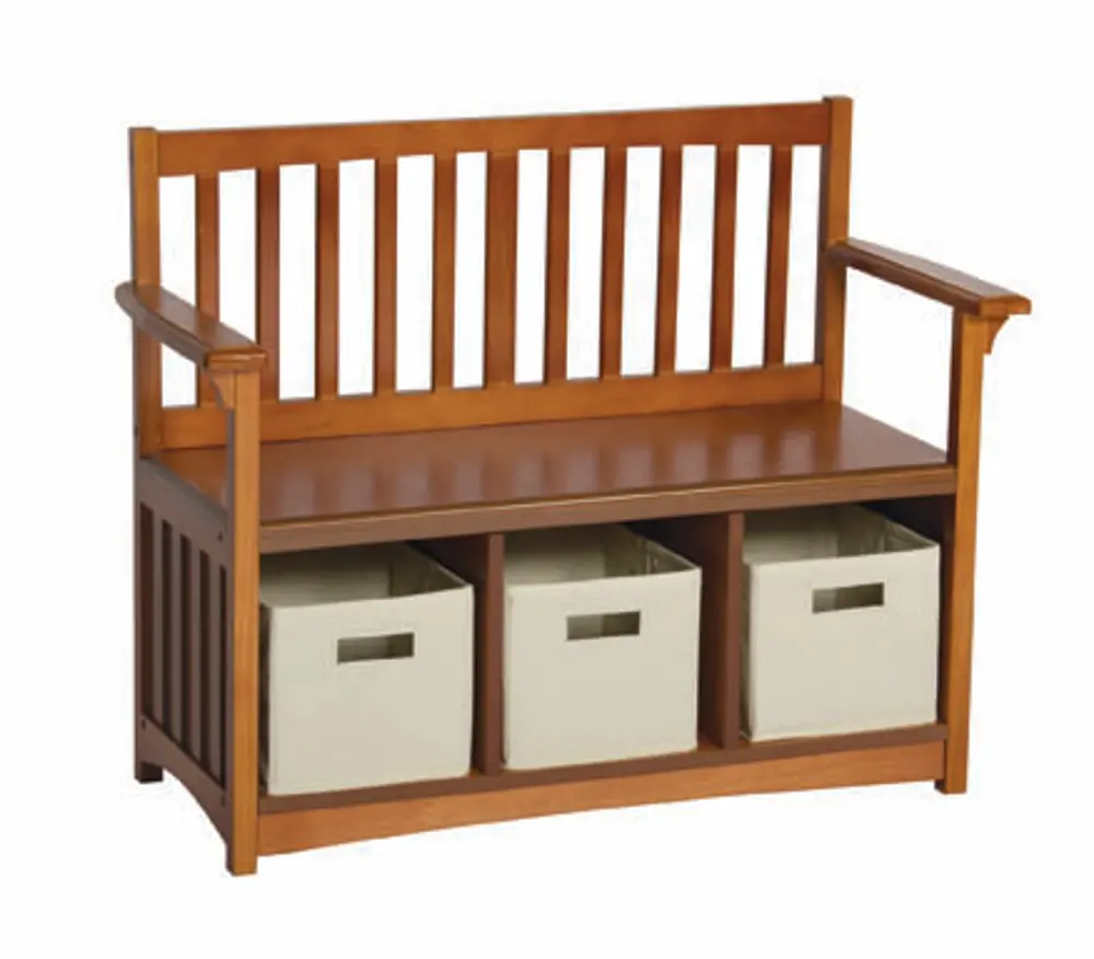 Storage Bench and Bins - Classic Mission -1
