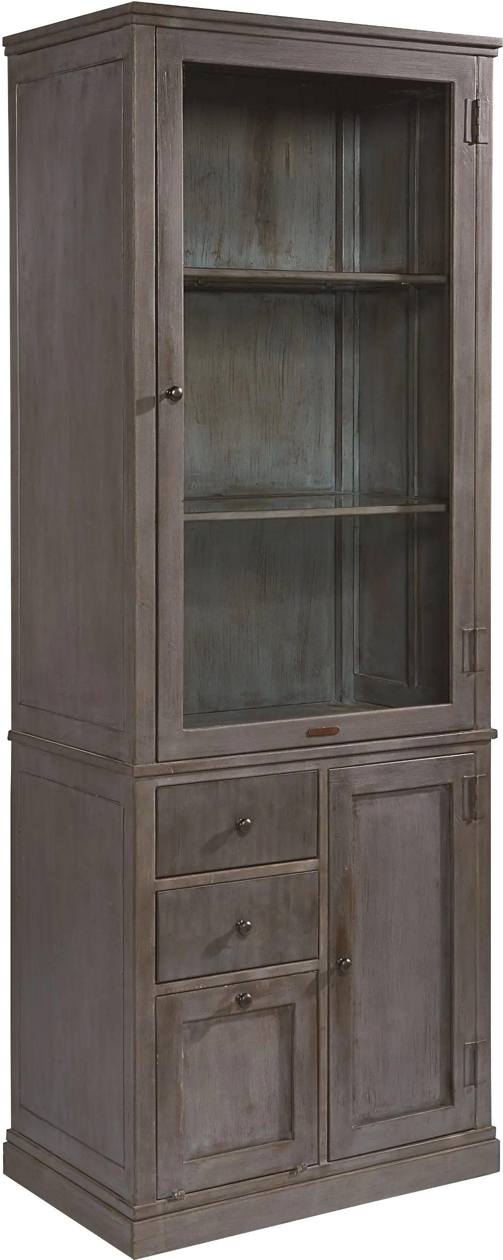 Elements Gray Apothecary Metal Cabinet -1