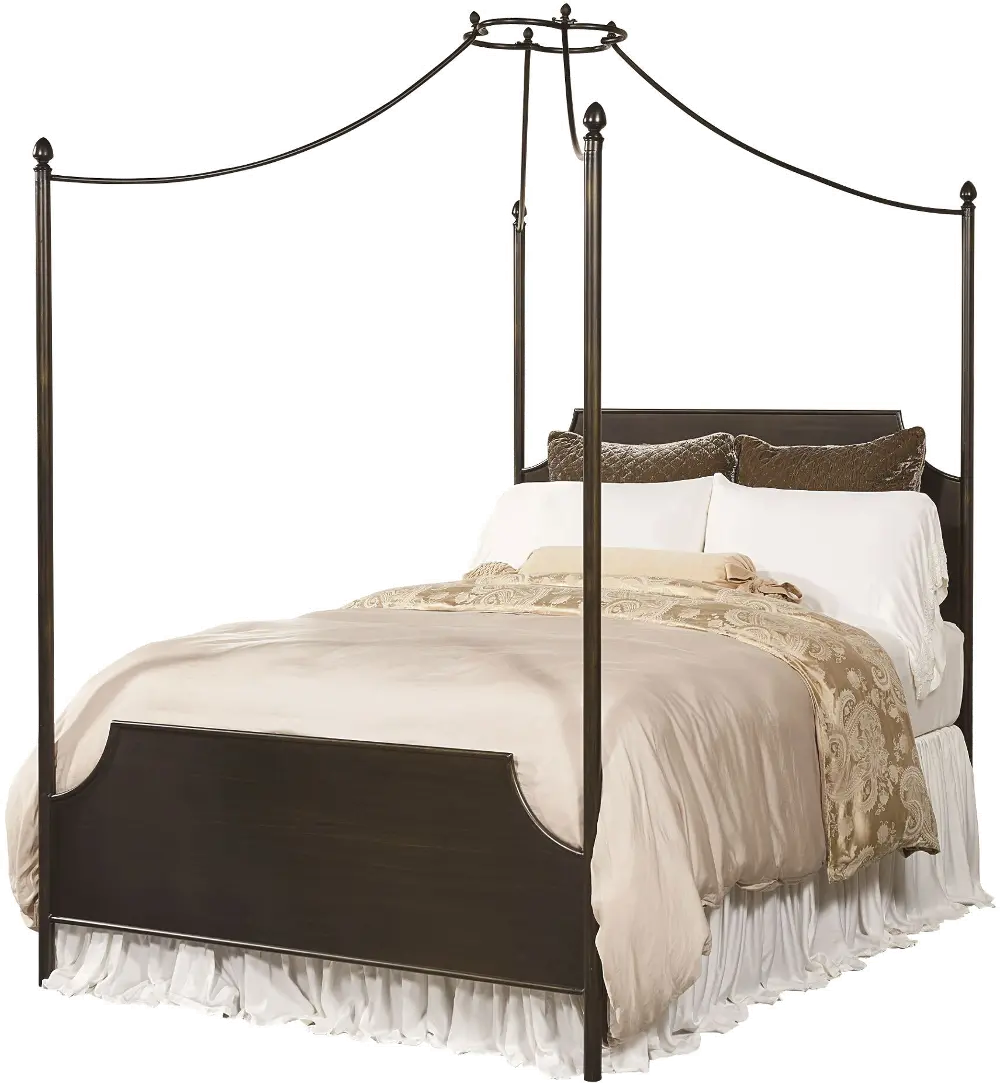 Magnolia Home Furniture Traditional Bronze Iron Canopy King Bed-1