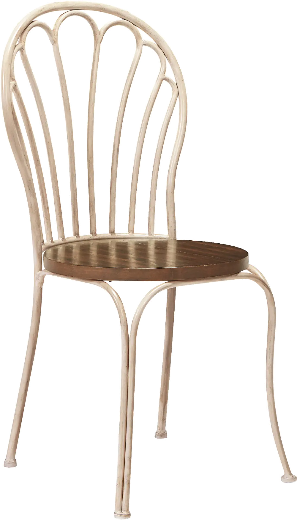 Magnolia Home Furniture Primitive Antiqued White Side Chair-1