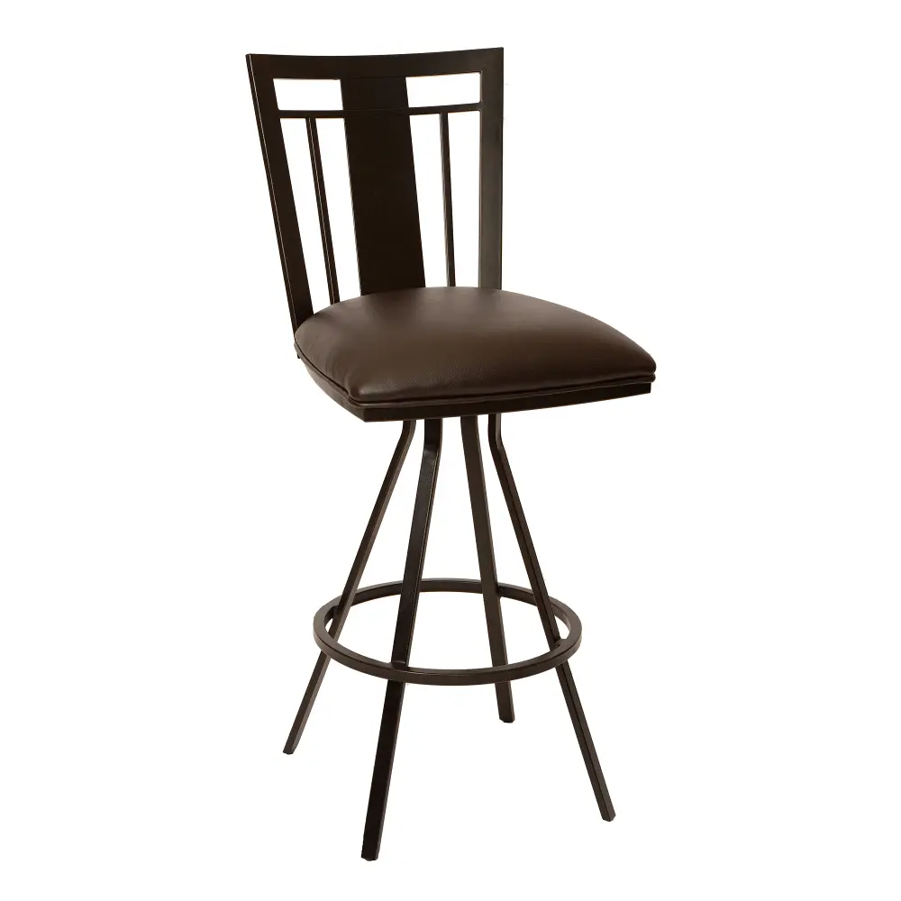 LCCL26BABR Coffee & Auburn Metal Counter Height Stool (26 Inch) - Cleo -1