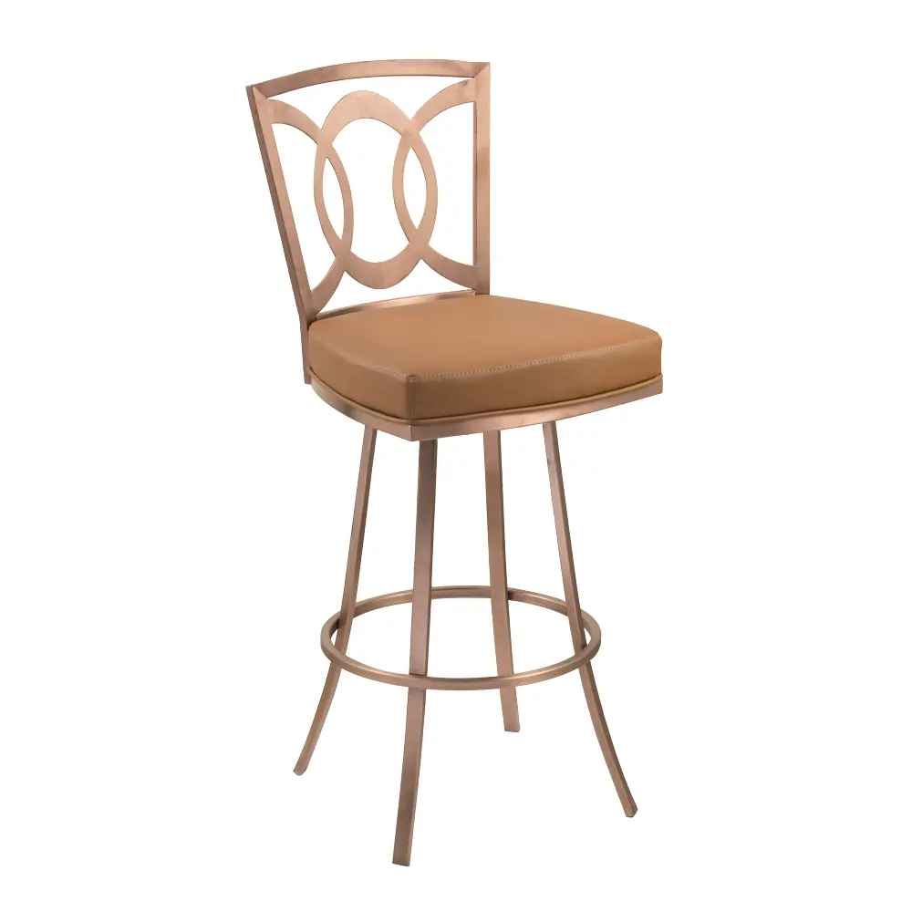 LCDR26SWBACAG201 Camel/ Gold Metal Counter Height Stool (26 Inch) - Drake-1
