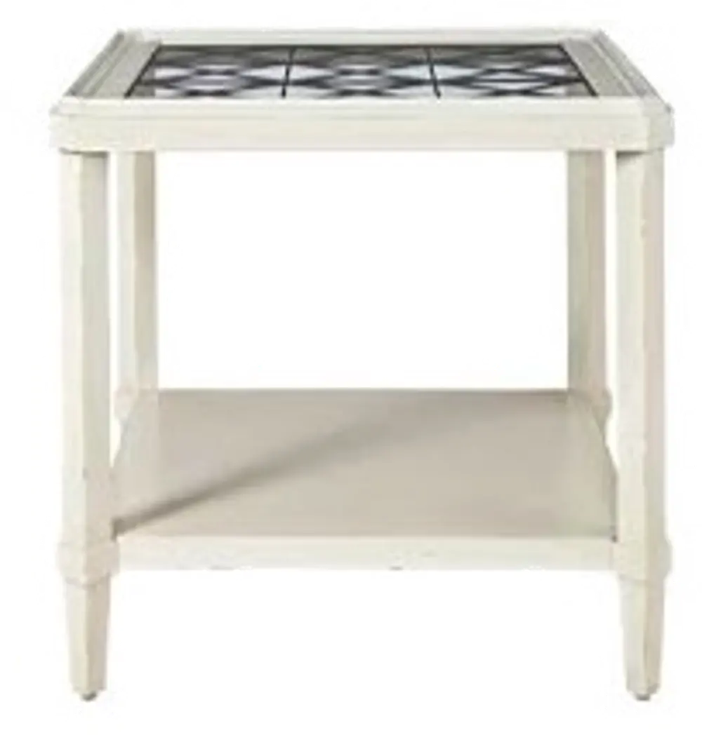 Contemporary White End Table - Sojourn-1