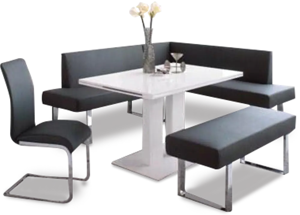 JA2040/TABLE White Lacquer Dining Table - Amanda-1