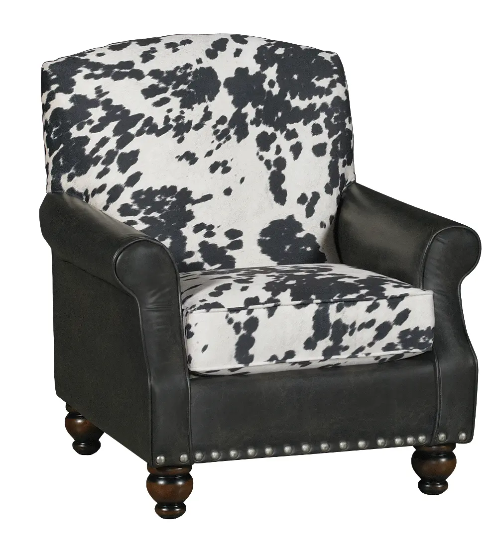 Cow Print Black & White Accent Chair - Udder Madness Collection-1