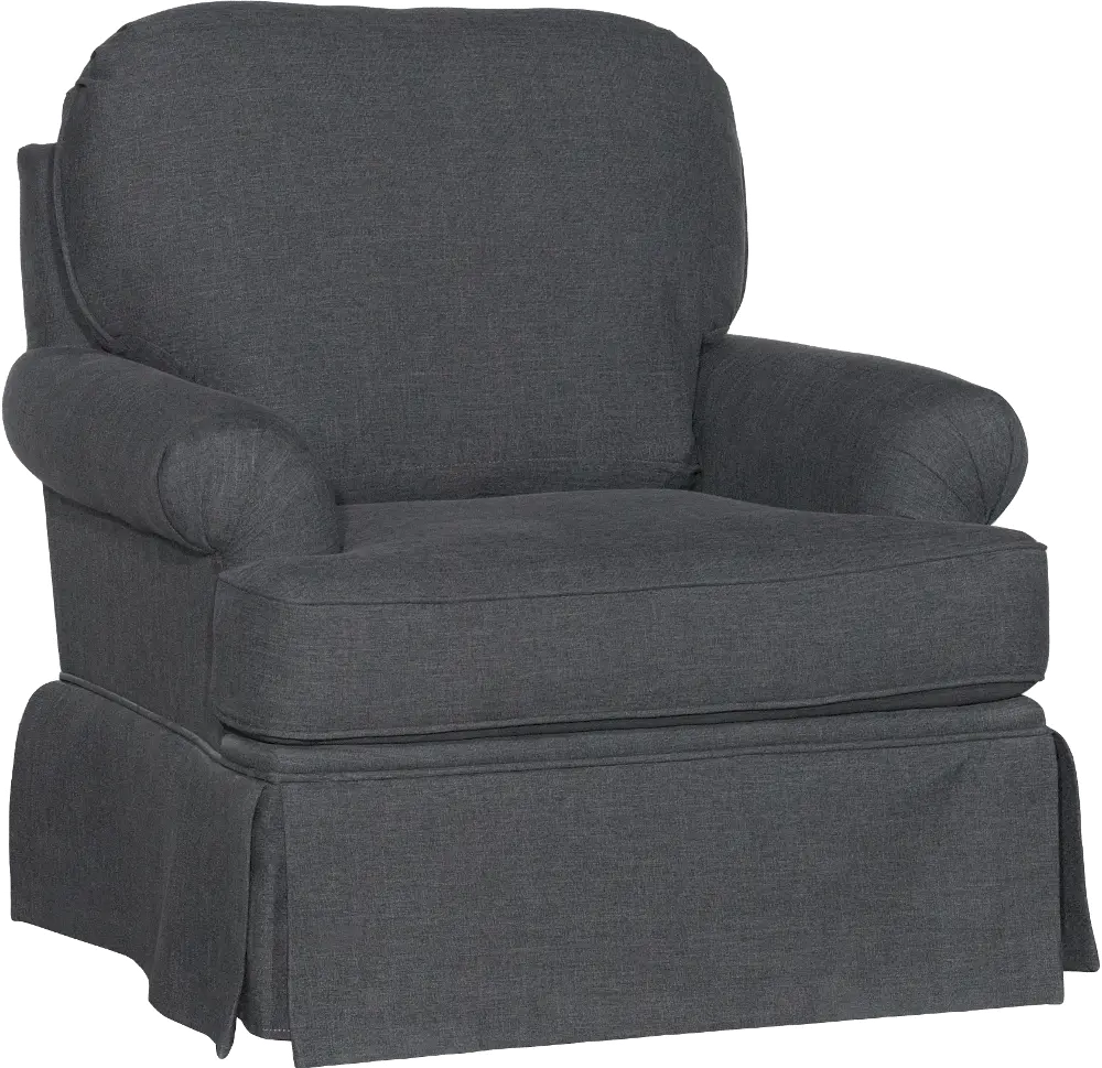 Smoke Gray Swivel Glider Accent Chair - Paradigm-1