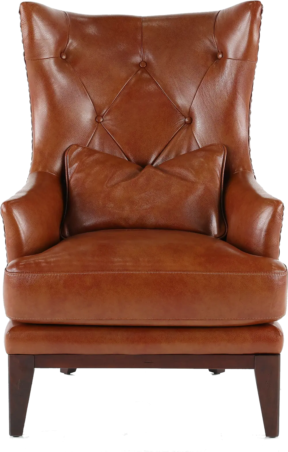 Brewster Chestnut Brown Leather-Match Accent Chair-1