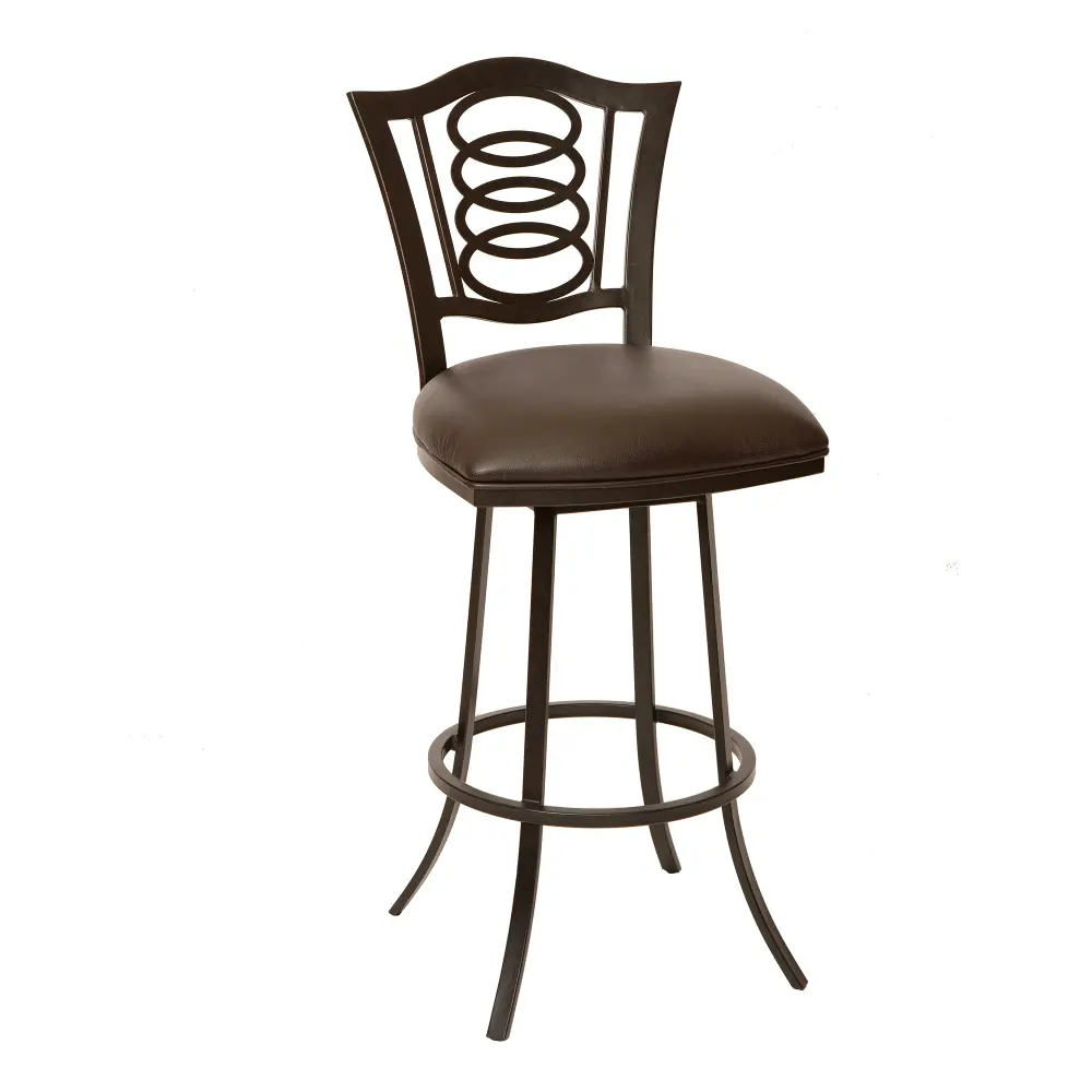 LCES26BABR Coffee & Auburn Metal Counter Height Stool (26 Inch) - Essex -1