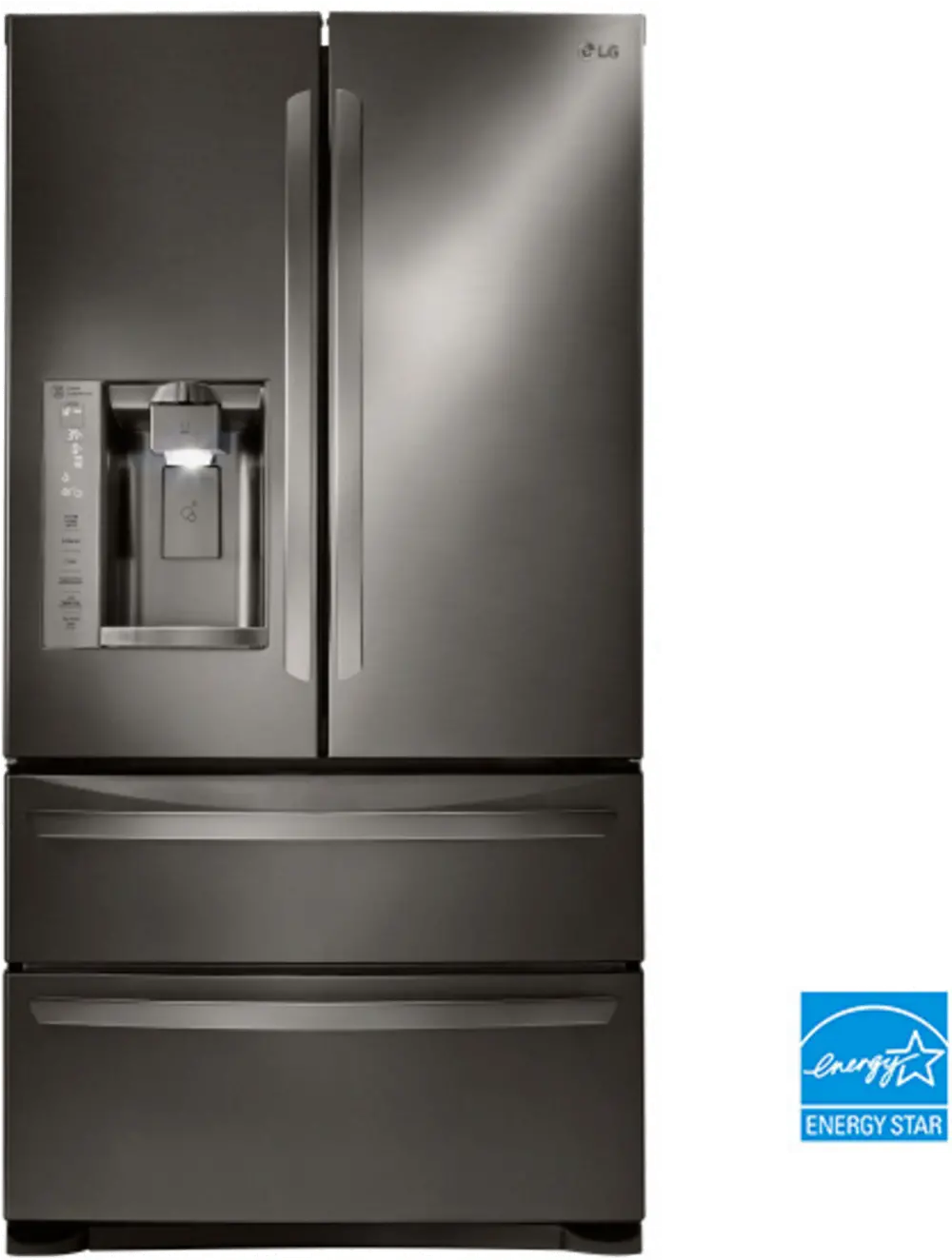 LMXS27626D LG Black Stainless Steel 4-Door Refrigerator - 36 Inch-1