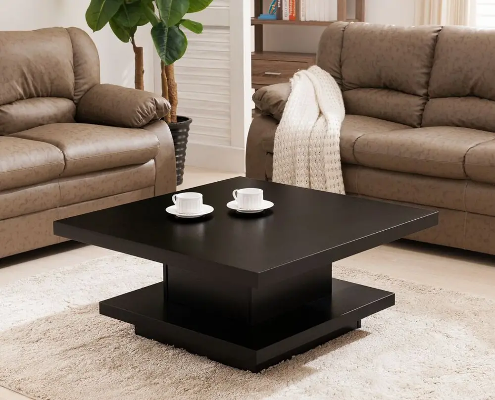 IDI-151124CT Black Tiered Coffee Table-1