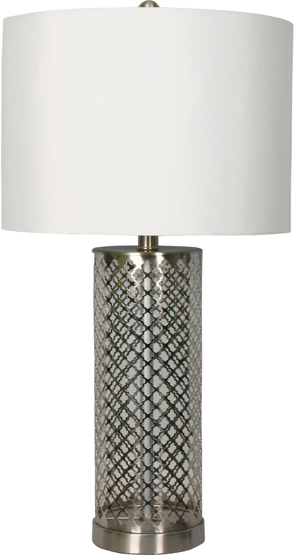 Open Fretwork Metal Table Lamp-1