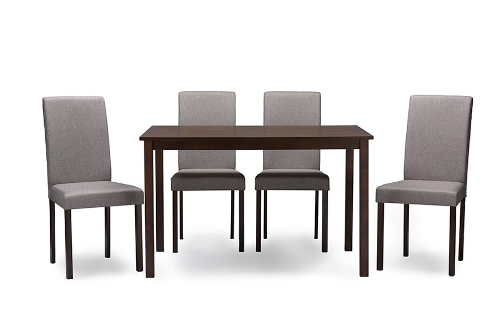 Espresso Gray 5 Piece Dining Set Andrew Rc Willey Furniture