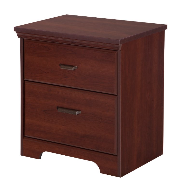 Cherry 2 Drawer Nightstand Versa Rc Willey Furniture