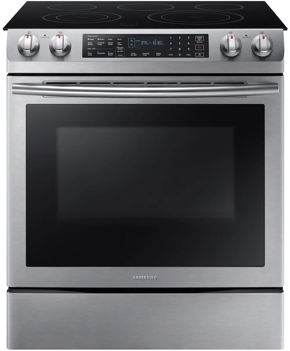 NE58K9430SS Samsung 30 Inch Slide In Electric Convection Range - 5.8 cu. ft. Stainless Steel-1