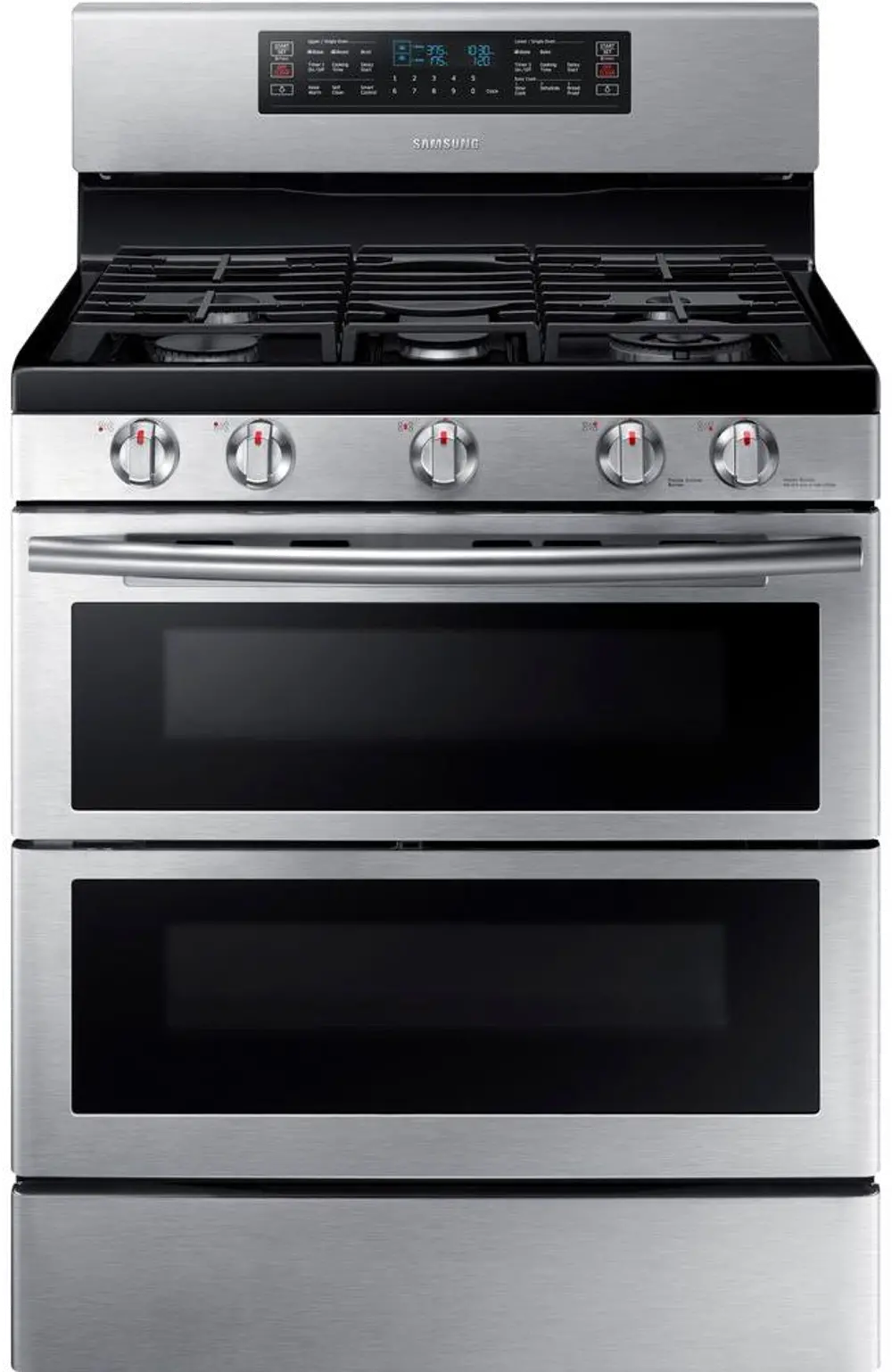 NX58K7850SS Samsung 5.8 cu. ft. Double Oven Gas Slide-in Range - Stainless Steel-1