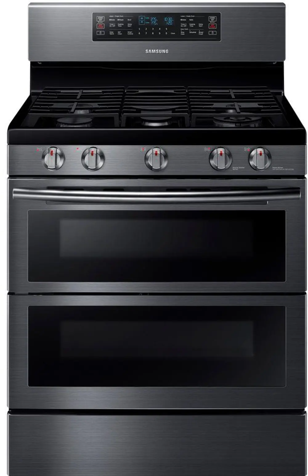 NX58K7850SG Samsung Double Oven Gas Range - 5.8 cu. ft. Black Stainless Steel-1