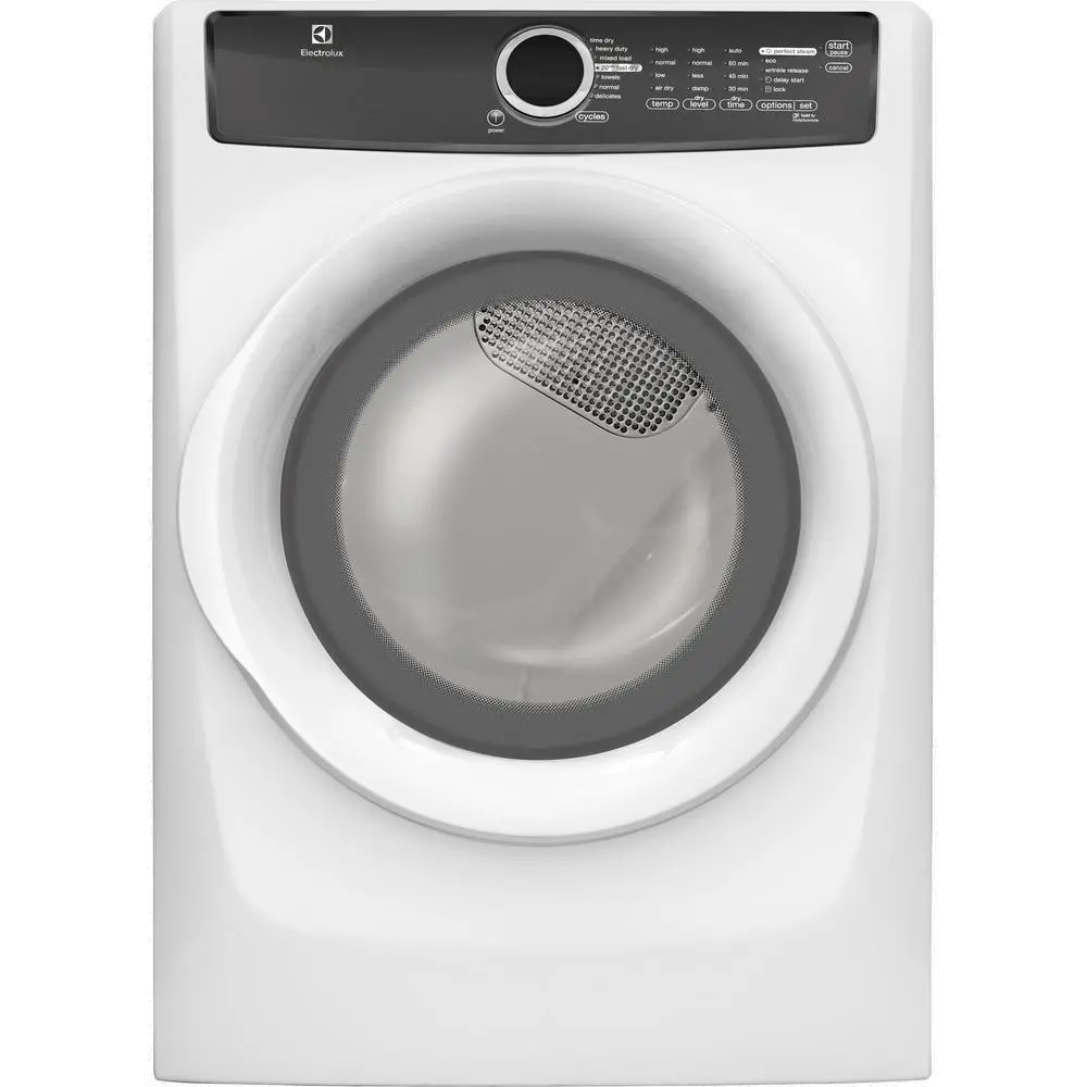 EFMG417SIW Electrolux 8. 0 Cu. Ft. Front Load Perfect Steam Gas Dryer with 7 cycles - White-1