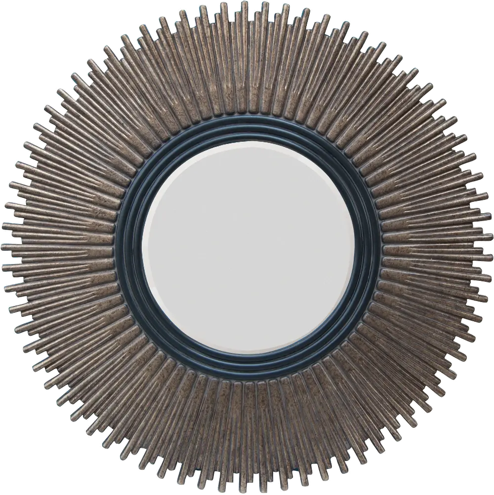 Black and Silver Round Mirror-1