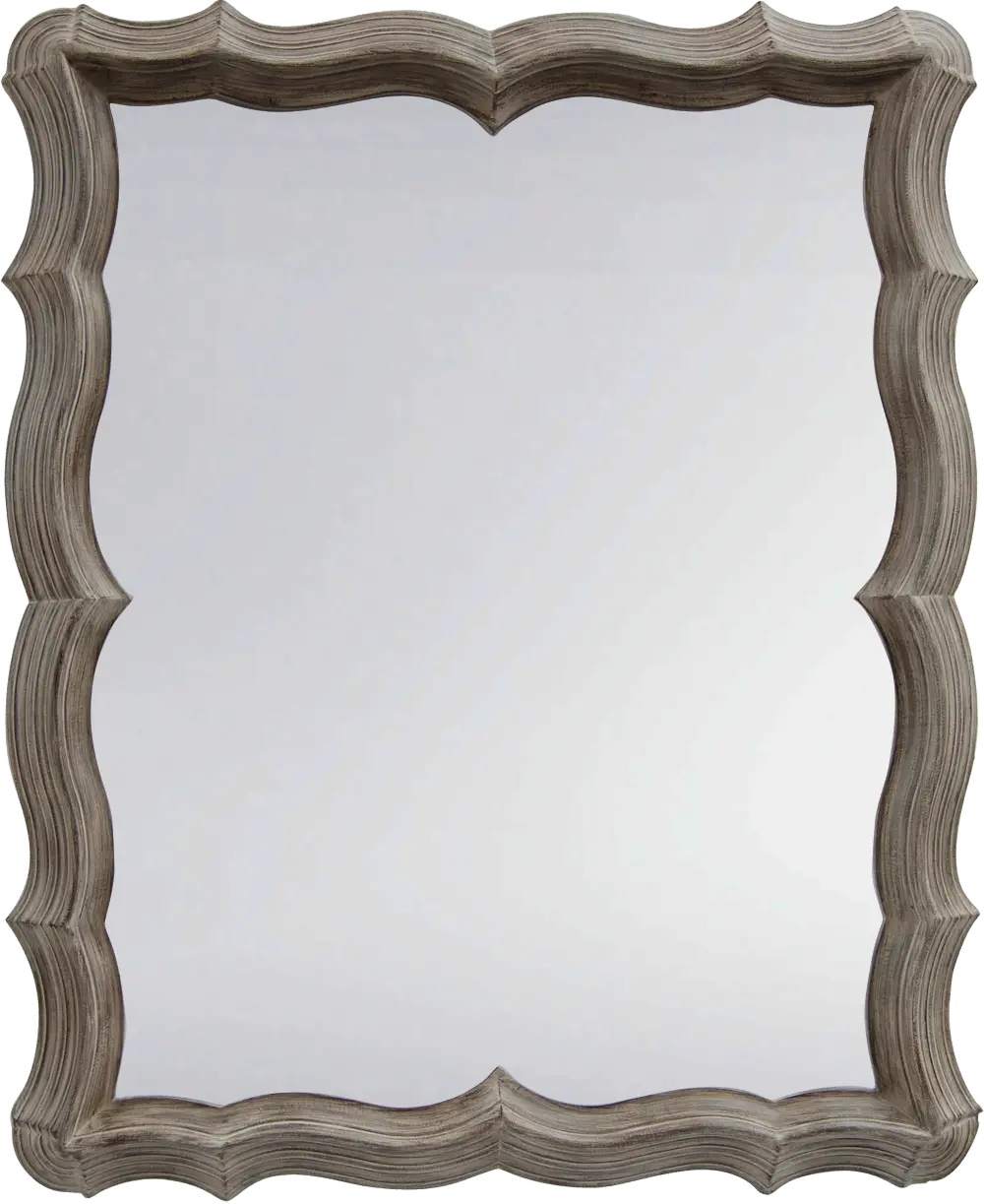 Distressed Wood Rectangular Mirror-1
