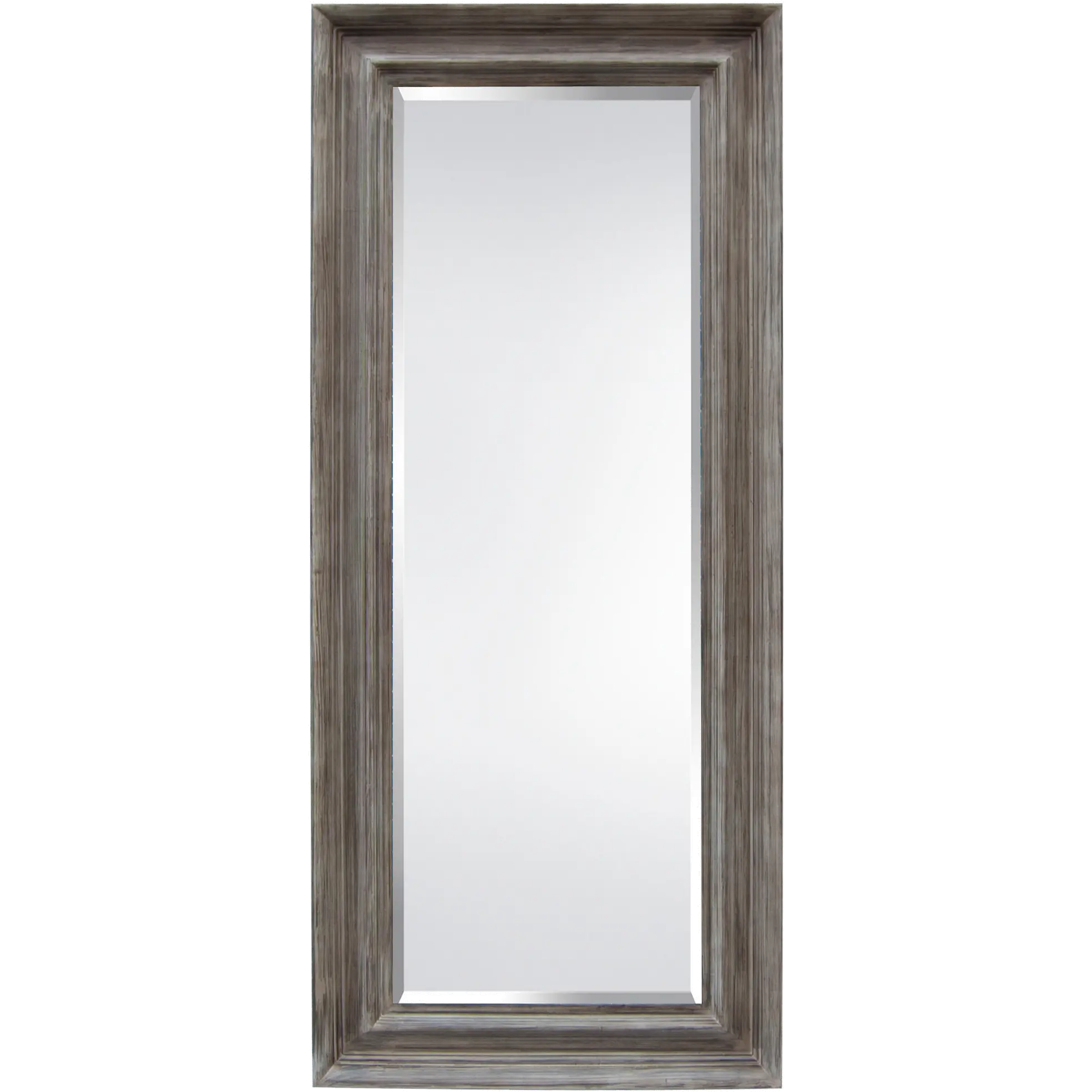 Distressed Wood Frame Mirror-1