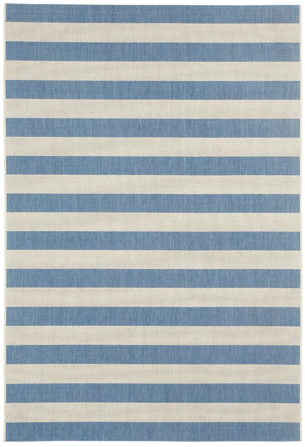 473044035 4 x 6 Small Striped Capri Blue Indoor-Outdoor Rug - Finesse-1