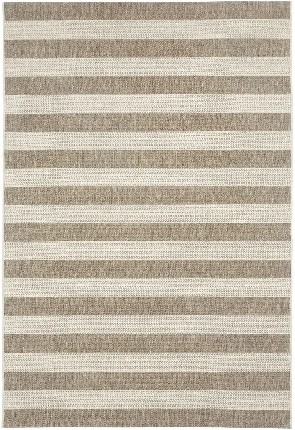 473067535 4 x 6 Small Striped Barley Tan Indoor-Outdoor Rug - Finesse-1