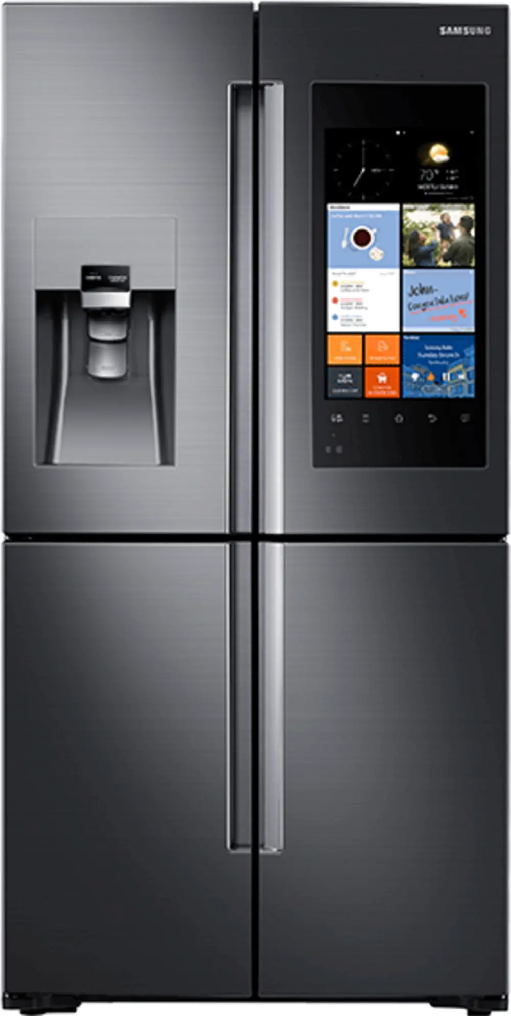 RF28K9580SG Samsung French Door Refrigerator Refrigerator - 36 Inch Black Stainless Steel-1