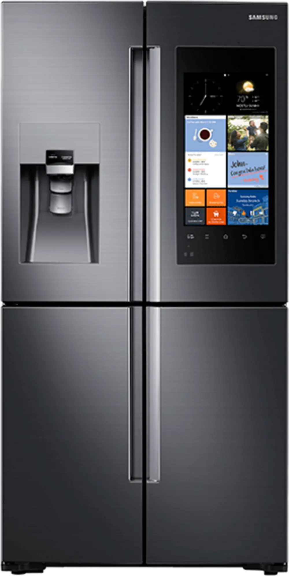 RF22K9581SG Samsung Family Hub Refrigerator - 36 Inch Counter Depth - Black Stainless Steel-1