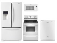 Whirlpool White 4 Piece Kitchen Appliance Package  RC 