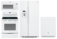 GE Appliance White SidebySide Kitchen Package  RC 