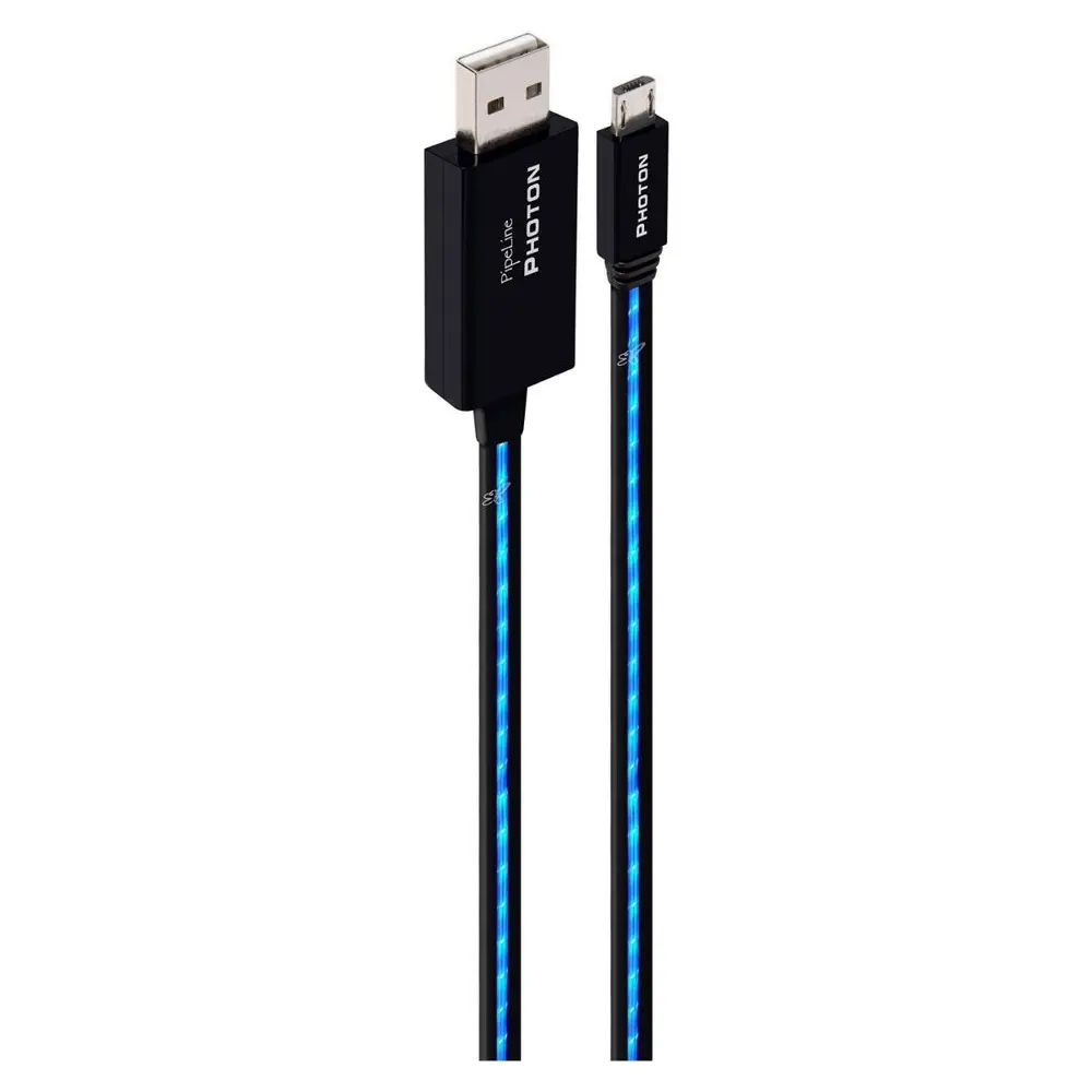 Pipeline Photon Lighted USB to Micro USB Cable - Blue-1