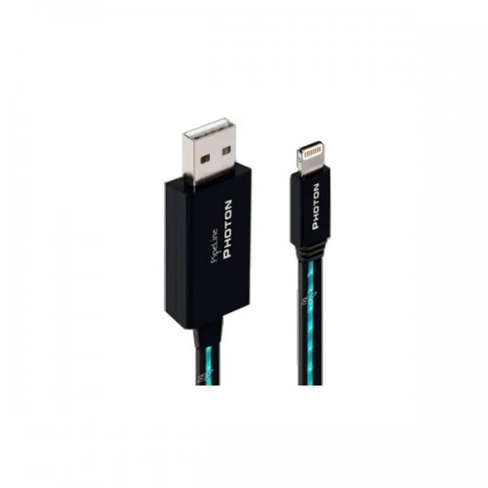 Pipeline Photon Lighted USB to Lightning - Teal-1