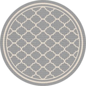 Round Area Rugs Living Room Rc Willey Furniture Gct1010 8rnd 8 Round Gray Moroccan Tile Indoor Outdoor Rug Garden