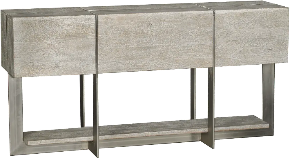 Contemporary Whitewash Sofa Table - Desmond-1