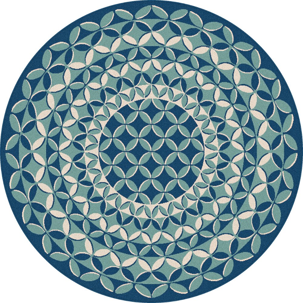 8 Round Geometric Navy Indoor Outdoor Rug Garden City Rc Willey 8 Round Geometric Navy Indoor Outdoor Rug Garden City Rc Willey Furniture