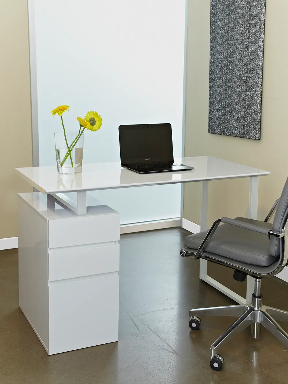 Home Office Desk with White Finish-1