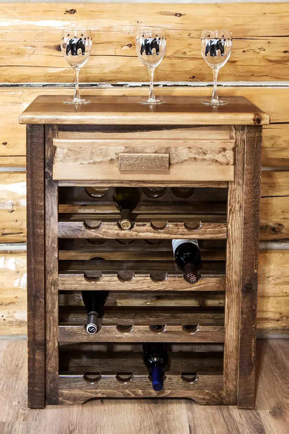 Homestead Rustic Wine Cabinet-1