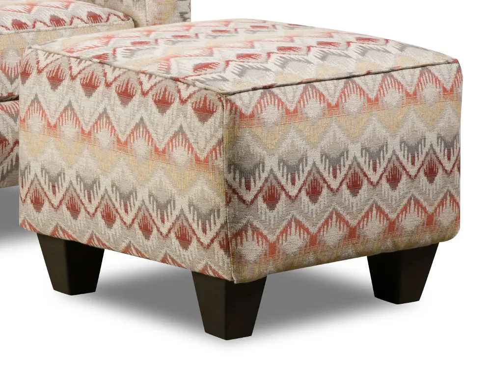 Loxley Southwest Upholstered Casual Accent Ottoman-1